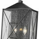 Caswell 2 Light 18 inch Powder Coated Black Outdoor Wall Sconce